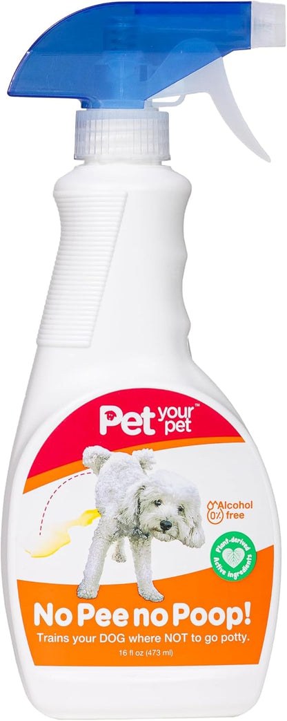 No Pee No Poop Dog Potty Training Spray, 16 Fl Oz – Non-Toxic Dog Spray to Prevent Peeing and