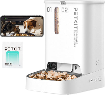 PETKIT Automatic Cat Dog Feeder with Camera, AI-Powered Motion Capturing, 1080P HD Video with Night