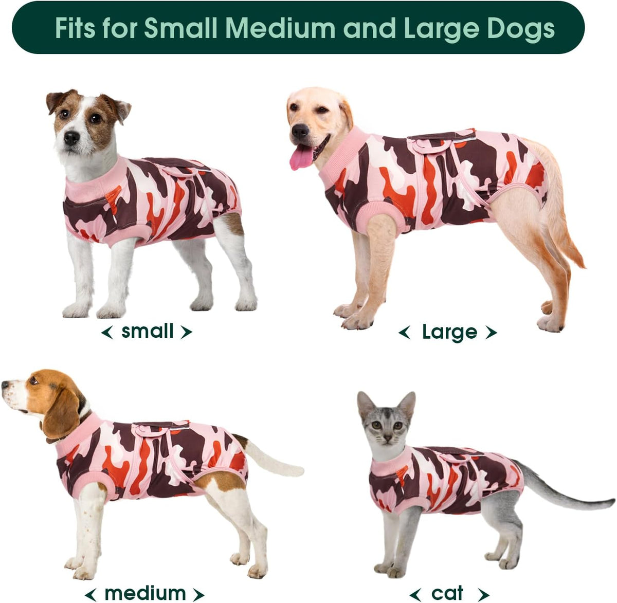 Kuoser Recovery Suit for Dogs Cats After Surgery, Professional Pet Recovery Shirt Dog Abdominal