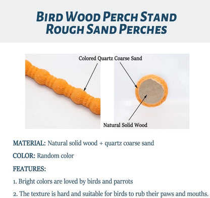Litewoo Bird Perch Paw Beak Grinding Stick Grit Stand for Parrot Budgies Parakeet Cockatiels Conure