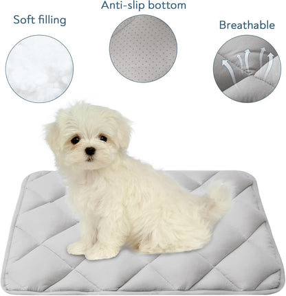 Magik & Kover Dog Crate Pad 2 Pack (30" x 19"), Soft Dog Crate Mat with Anti-Slip Bottom, Machine