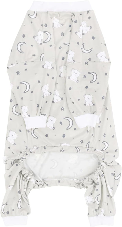 HDE Dog Pajamas One Piece Jammies Jumpsuit Pet Clothes Outfit Stretchy Lightweight Comfy Shirt Pjs
