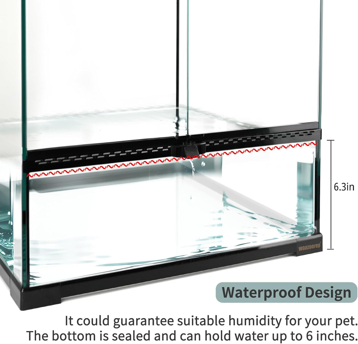 30 Gallon Tall Reptile Glass Tank Terrarium 18"x18"x24" Large Habitat Enclosure for
