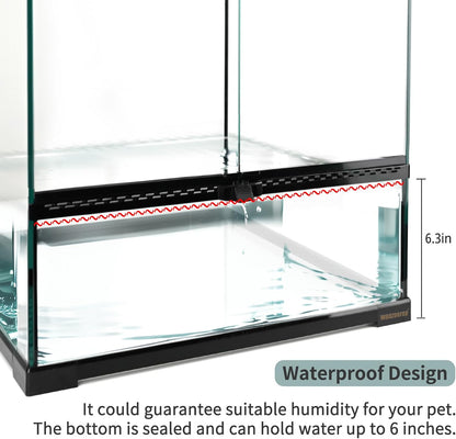 30 Gallon Tall Reptile Glass Tank Terrarium 18"x18"x24" Large Habitat Enclosure for