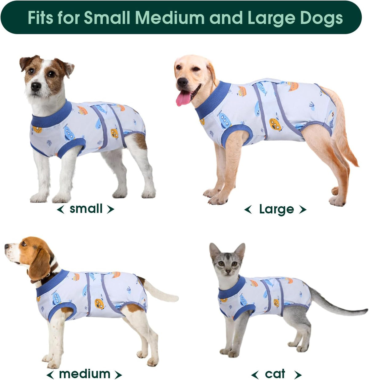 Kuoser Recovery Suit for Dogs Cats After Surgery, Professional Pet Recovery Shirt Dog Abdominal
