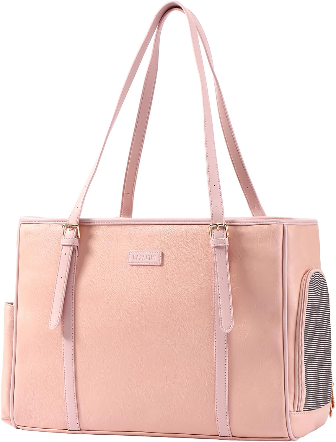 Fashion Dog Purse Pet Carrier Leather Bag for Small Dogs Cats Puppy, Portable Tote Bag Airline