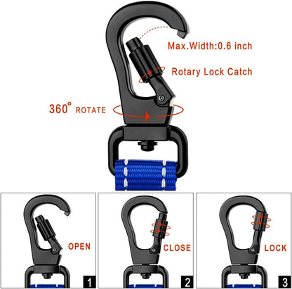 PLUTUS PET Short Dog Leash, Reflective Nylon Padded Handle, Strong Traffic Leash with Carabiner