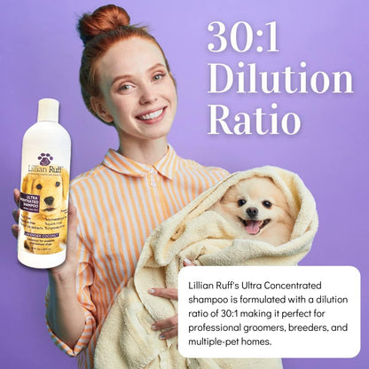 Lillian Ruff High Concentrate Professional Grooming Shampoo for Dogs with Hydrating Essential Oils