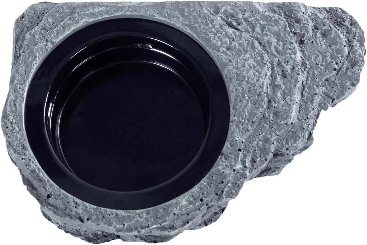 Wacool Magnetic Gecko Ledge - Single Bowl Reptile Feeding Tray with 3 Feeding Cups for Geckos