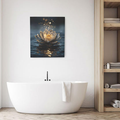 Zen Lotus Canvas Wall Art Mystical Lotus Bloom in Water Aesthetic Pictures Wall Decor Modern