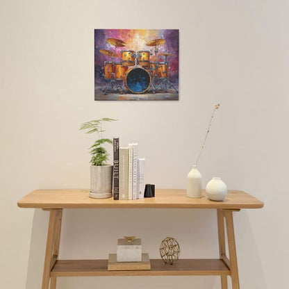 Music Wall Art Graffiti Musical Instruments Canvas Wall Decor Drum Pictures Painting Print Artwork