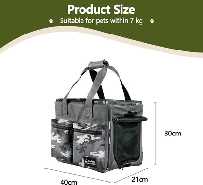 Cat Carrier Bag, Foldable Pet Bag Airline Approved, Pet Travel Carrier for Medium Cats Small Cats