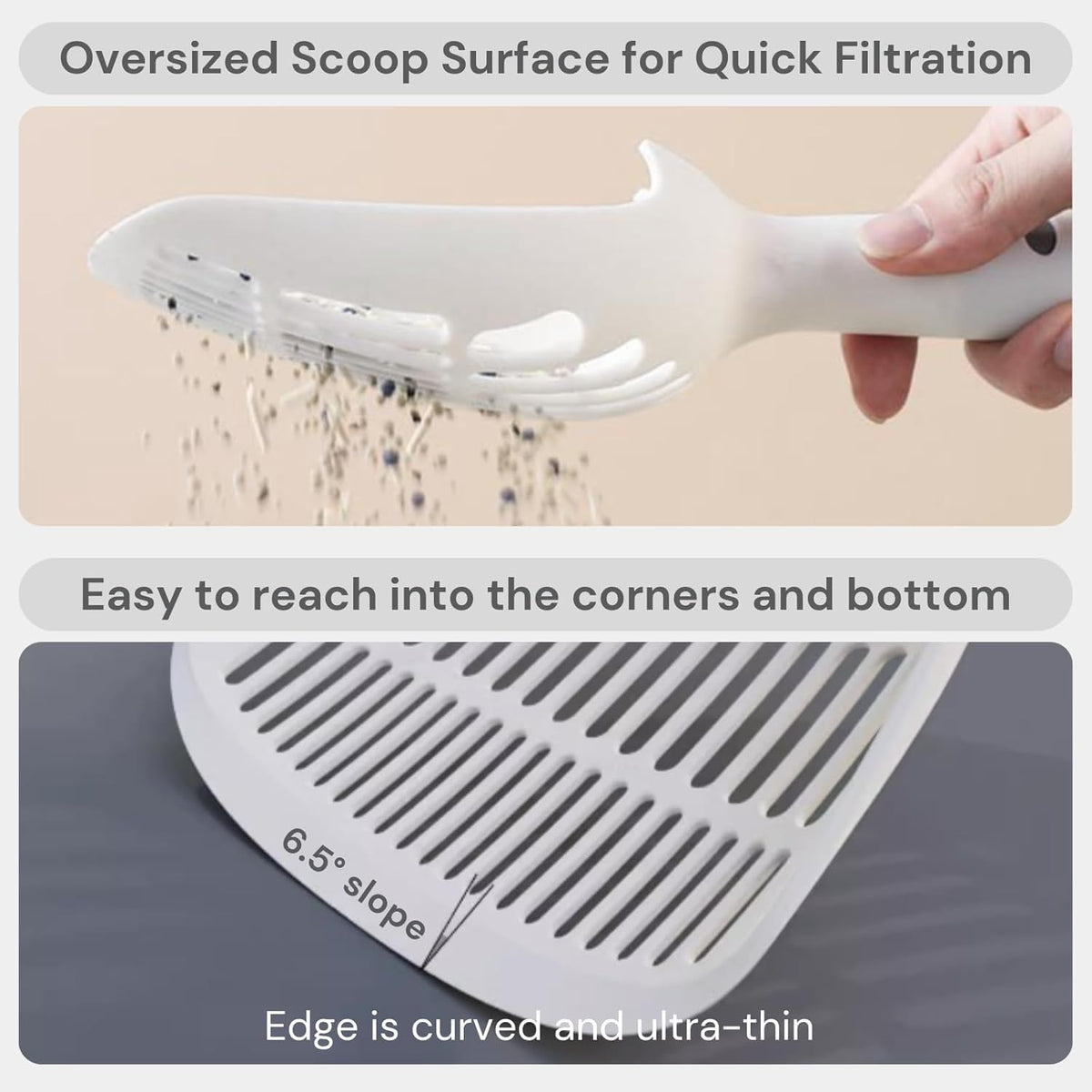 Cat Scooper for Litter Box, Cat Litter Scoop, Kitty Litter Scoop, Cat and Dog Poop Collector, Pet