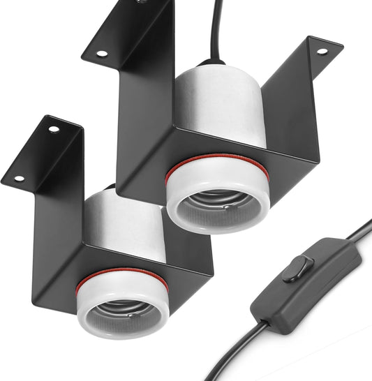 Reptile Ceramic Socket, Heat Lamp Holder for Terrariums and Vivariums, Gecko Lizard Heat Lamp