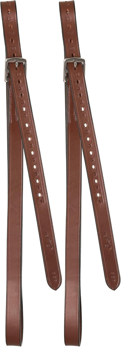 Exion Pre-Stretched Leather Stirrup Leathers for English Saddles | Premium Vegetable-Tanned