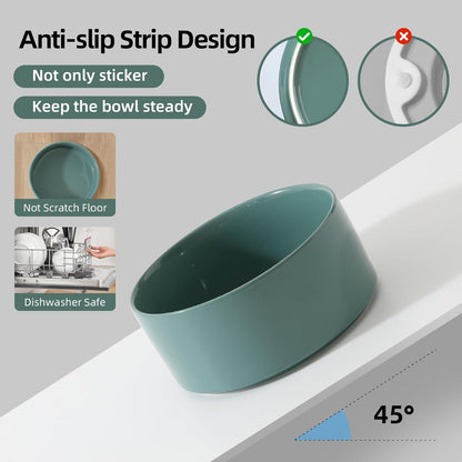 Ceramic Elevated Dog Bowls, Food and Water Bowls for Dogs, Puppy, Raised Dog Dish, Pet