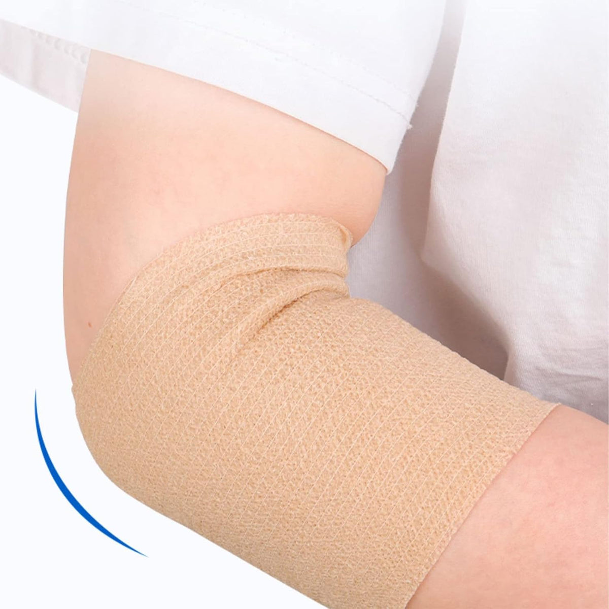 24 Pack Brown Breathable Self Adhesive Bandage Wrap 2 in, Multi-Purpose Non-Woven Cohesive Wrap