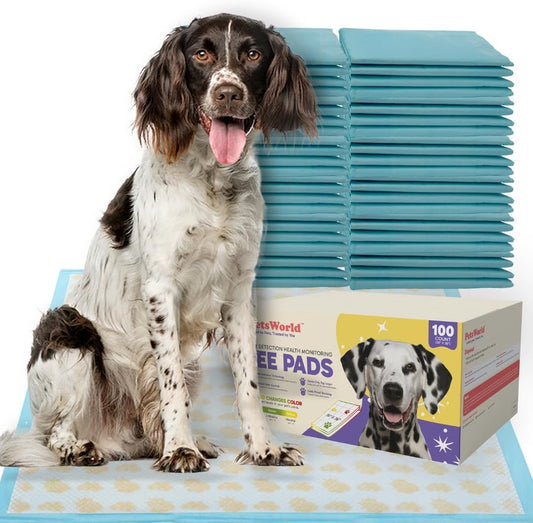 PETSWORLD Giant Dog Potty Pads, Odor-Eliminating, 36" x 36", Ultra Absorbent 5-Layer Leak-Proof