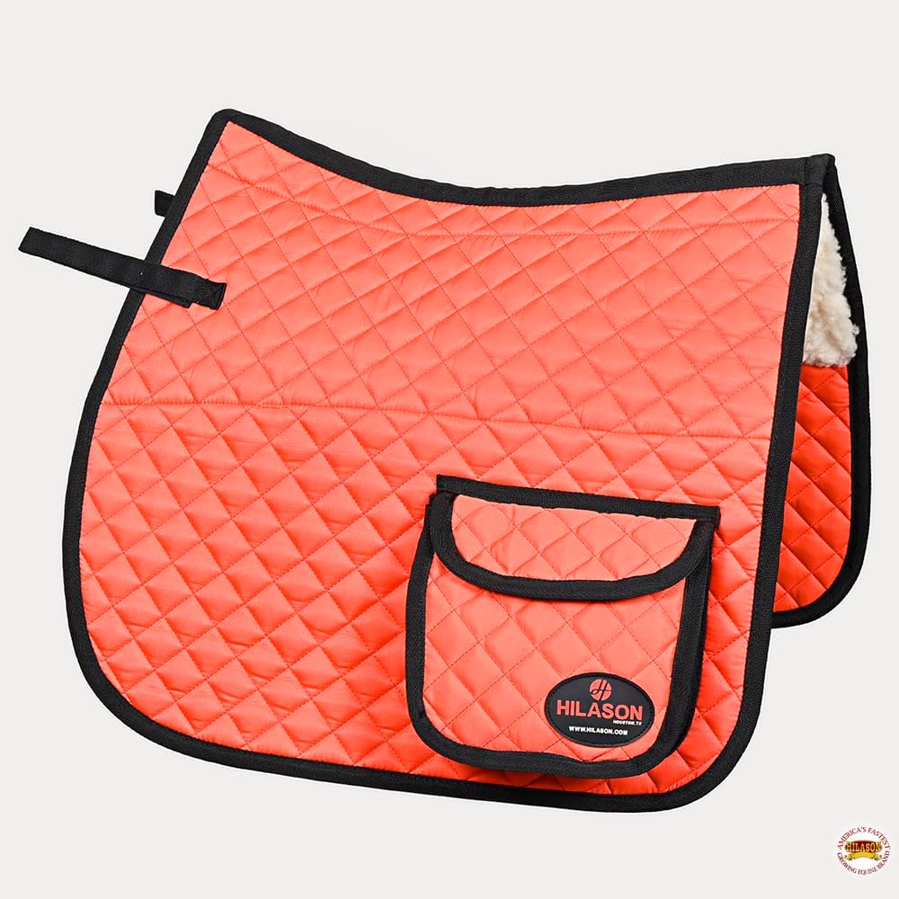 HILASON Western Horse Luxury Quilted Saddle Pads with Pockets | Pad