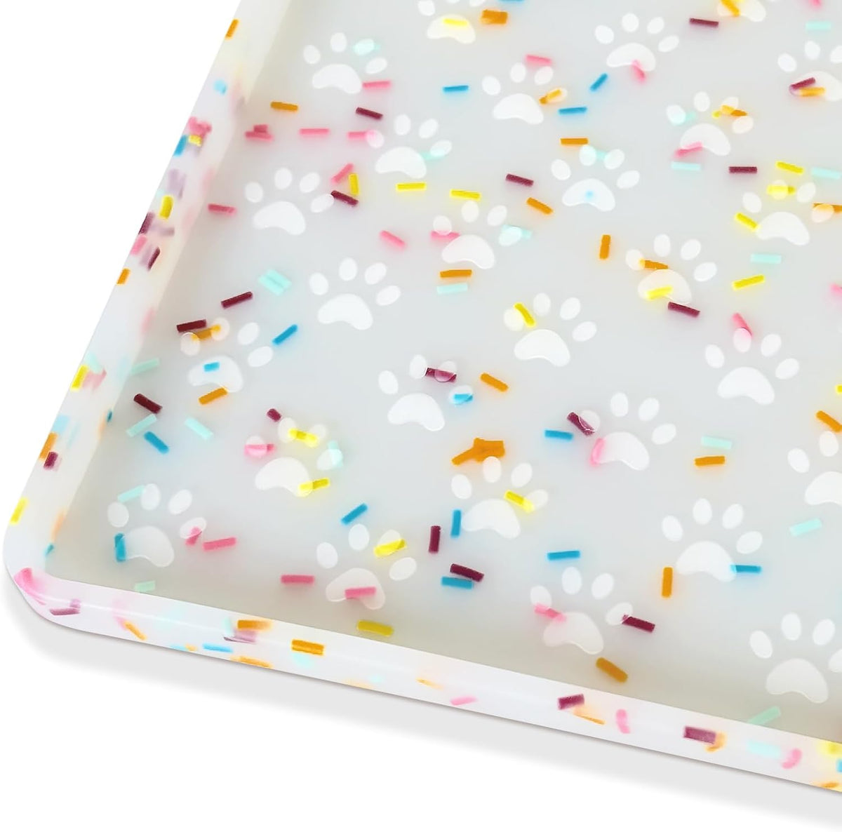Ptlom Dog Food Mat Anti-Slip Dog Bowl Mats for Food and Water, Waterproof Pet Placemat Prevents