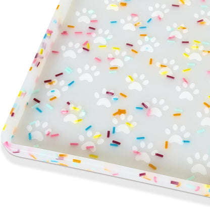 Ptlom Dog Food Mat Anti-Slip Dog Bowl Mats for Food and Water, Waterproof Pet Placemat Prevents