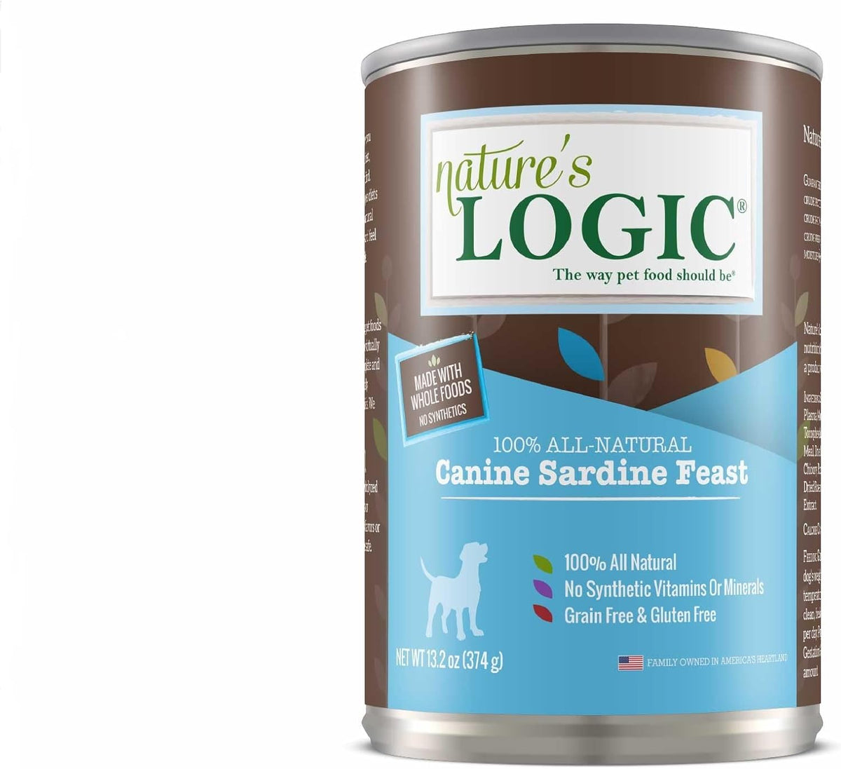 Nature's Logic Grain-Free Canned Dog Food - 90% Animal Proteins - 100% Natural Wet Dog Food Cans