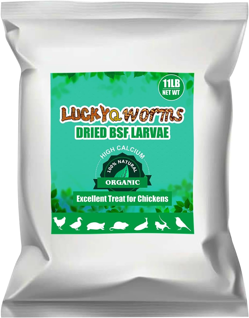 Dried Black Solidier Fly Larvae 11LBS, 85X More Calcium Than Mealworms High-Protein BSF Larvae