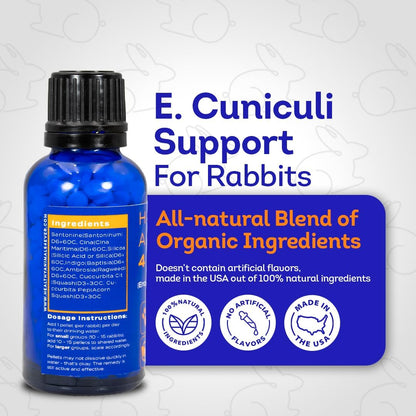 HA4E - Rabbit E. Cuniculi Infection Treatment - Natural, Homeopathic Support for Prevention &