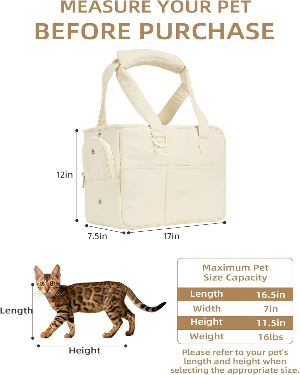 Dog Carrier for Small Dogs Rabbit cat with Large Pockets, Cotton Bag, Dog Carrier Soft Sided