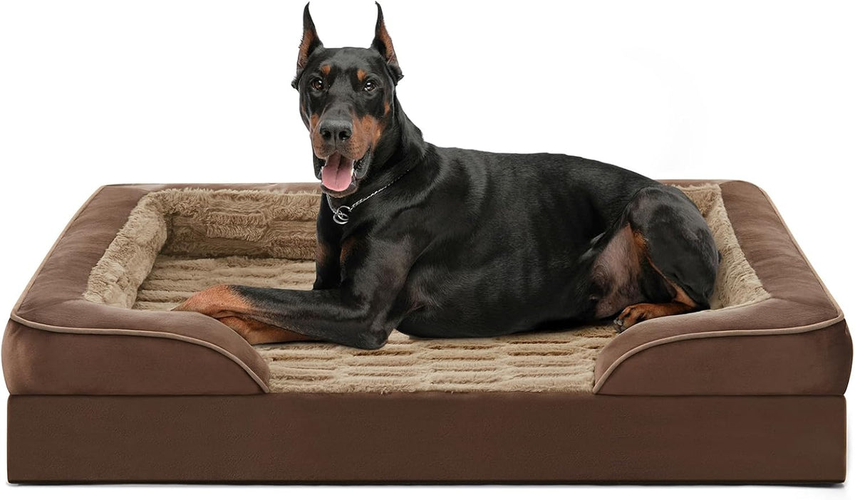 FURTIME Orthopedic Dog Bed for Extra Large Dogs - XL Waterproof Dog Sofa Bed, Ultra Comfy
