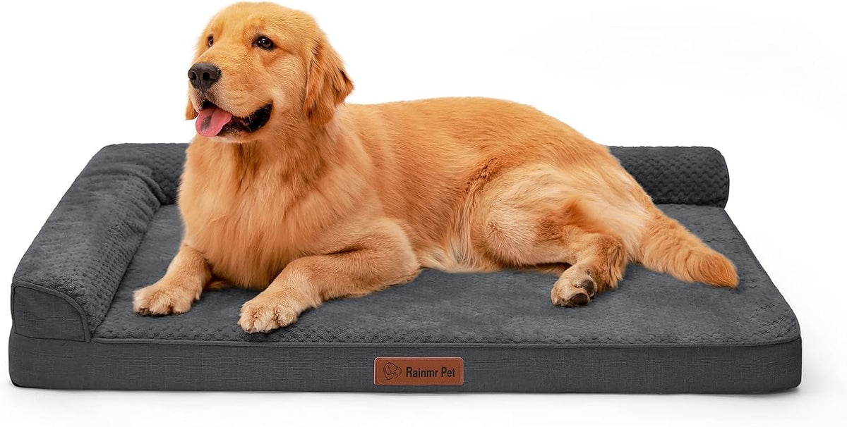 Orthopedic Dog Bed, 3 Inch Memory Foam Dog Beds for Large Dogs, Washable Removable Cover, Nonskid