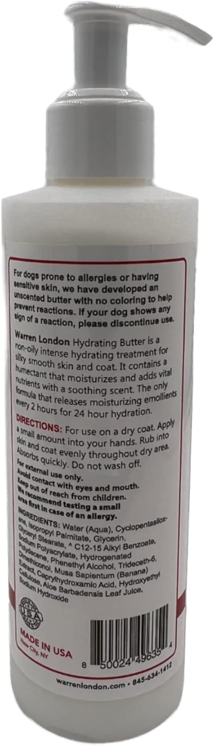 Warren London Hydrating Butter Leave in Pet Conditioner for Dogs | Lotion for Skin and Coat | Aloe