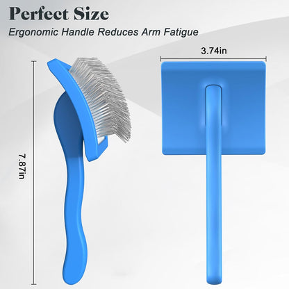 2PCS Slicker Brush for Dogs & Pet Comb,Professional Dog Grooming Brush