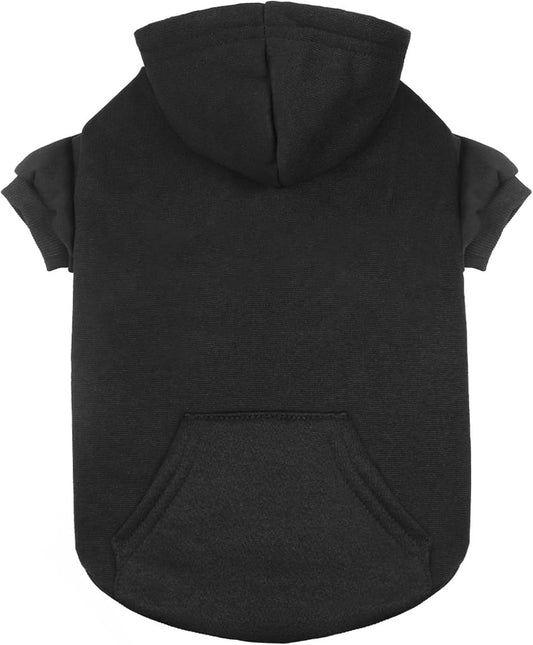 Dog Hoodie Dog Sweaters for Small Dogs Dog Sweater Soft Solid Brushed Fleece Dog Clothes Dog Hoodie
