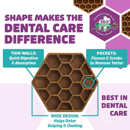 Dog Dental Treats – Vet VOHC Approved, Removes Tartar & Cleans Teeth – Yummy High Protein Chicken
