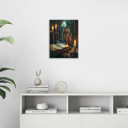 Owl Book Wall Art Vintage Canvas Wall Decor Prints Framed Painting Owls Pictures Gifts Artwork for