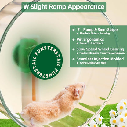 Super Silent Hamster Wheel 10.4 Inch, Magnetic Large Rat Wheel for Chinchilla, Gerbil, Guinea Pig