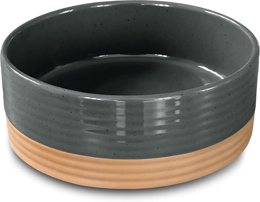 Mora Ceramic Pet Bowl - Large Food/Water Dish for Large Dogs, Cats, Great Dane, Mastiff - 50oz or 8