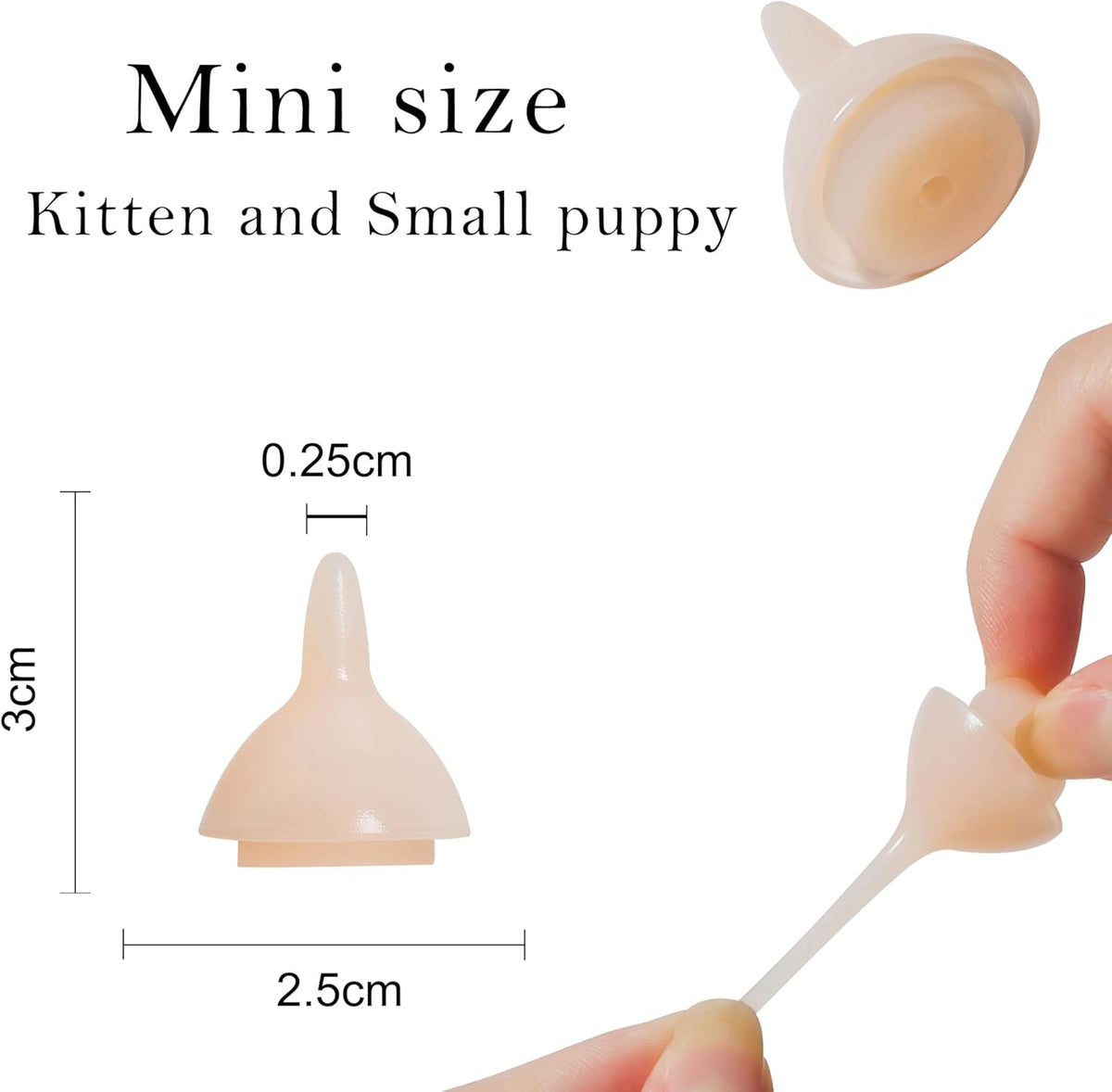 Silicone Feeding Nipples and Syringes for Newborn Kittens, Puppies, Small Animals, Rabbits Dongdong