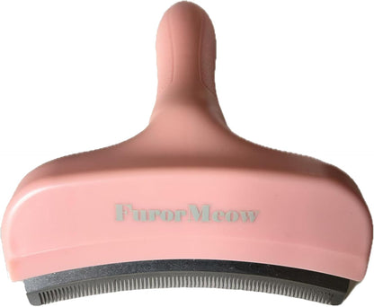 Pet Deshedding Tool with Curve Blade, Cat Grooming Brush, Tight V-shaped Teeth Shedding Comb for