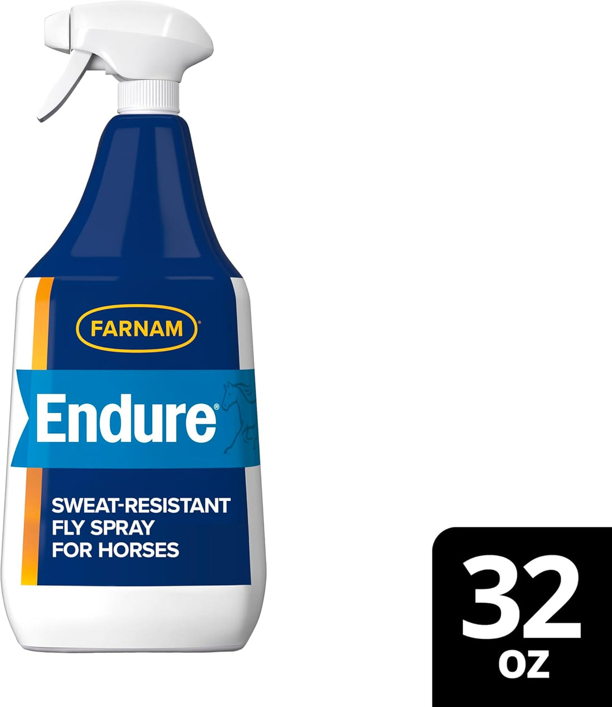 Farnam Endure Sweat-Resistant Fly Spray for Horses, Lasts Up to 14 Days, Protects Against Flies