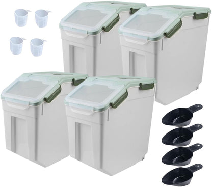 AnRui Large Flour Storage Containers 25Lbs Airtight Rice Storage Container BPA Free Kitchen Pantry