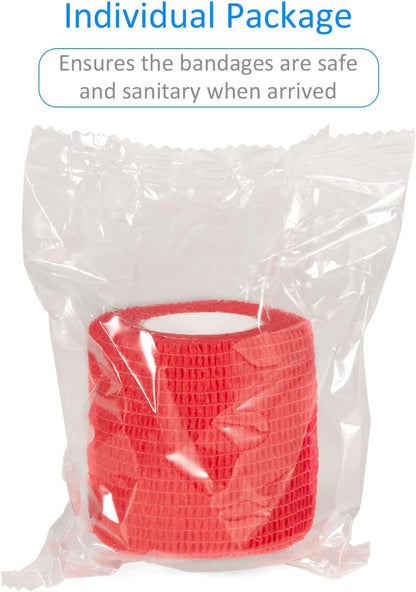 Self Adhesive Bandage Wraps 2 Inch x 5 Yards Athletic Tape Elastic Bandage Wrap for Wrist Ankle
