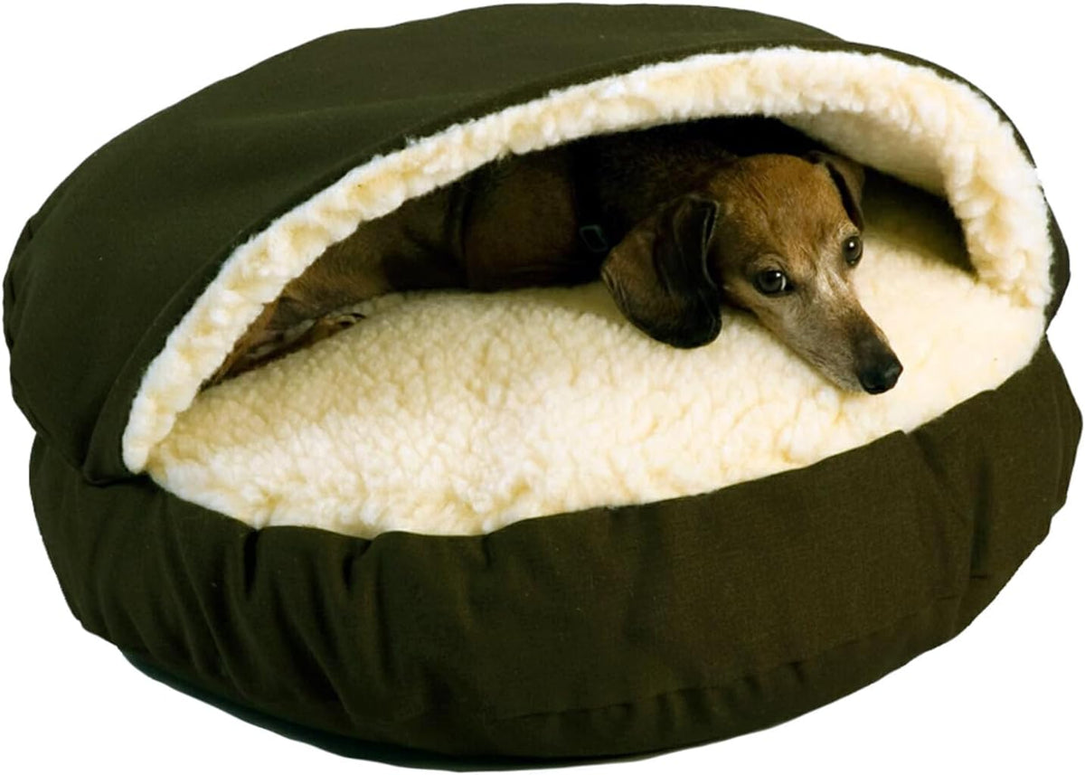 Snoozer Cozy Cave Dog Bed - Indoor Dog Bed with Cover Cave, Covered Calming Burrow for Medium &