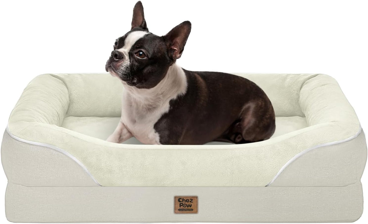 Orthopedic Washable Large Dog Bed - Egg Foam Dog Bed for Large and Medium Dogs Big Pet Beds with