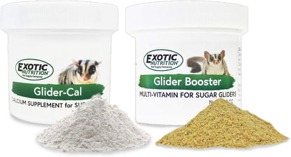 Exotic Nutrition Sugar Glider Vitamin Combo Pack - Powder Multivitamin & Powder Calcium Supplement