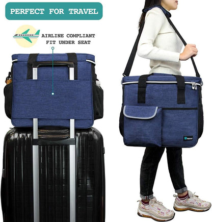 PetAmi Dog Travel Bag - Travel Pet Organizer with Food Container and Bowls, Perfect for Weekend