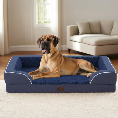 Orthopedic XL Dog Bed for Extra Large Dogs, Waterproof Memory Foam Dog Beds with Sides, Non-Slip