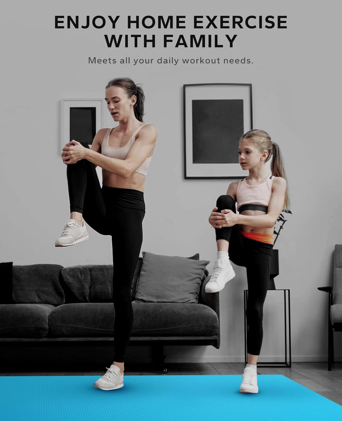 HAPBEAR Extra Large Exercise Mat-7'x5'/6'x8'/6'x9'/6'x10'/6'x12'x8mm(1/3 inch),Non-Slip, Ultra