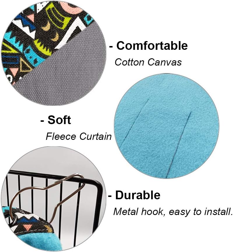 RIOUSSI Guinea Pig Hideout Hideaway Corner Fleece Toys Cage Accessories with Reversible Sides